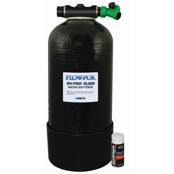 FlowPur Watts Water Adoucisseur M7002 Simple Réservoir; Capacité d'Enlèvement de 10000 Grains; 2 Livres par Régénération; 20 Minutes de Régénération