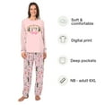 thumbnail image 2 of Pink Nutcracker Ballet Christmas Pajamas, Elegant Long Sleeve Matching Family Holiday Sleepwear, Cotton Blend, 2 of 8