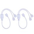 thumbnail image 1 of 2pcs 1 To 2 Ports Female Connection Cable 4 Pin Splitter Led Rgb Strip Light Connector 11.8 In/30cm Length For 4 Pin Smd 5050 3528 Led Rgb Light Strip, 1 of 2