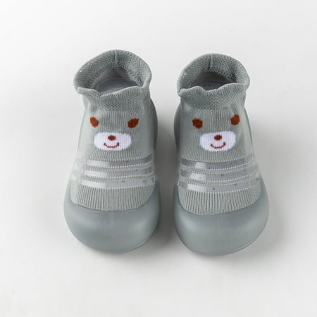 

Gubotare Baby Booties Winter Baby Boys Girls Booties Cotton Socks Soft Sole Winter Warm Stay On Slippers Non-Skid Cozy Crib Shoes Gray 18 Months