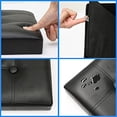 thumbnail image 4 of Taburete plegable con reposapiés Storage Ottoman ABIOYEAR, piel negra, 4 of 7