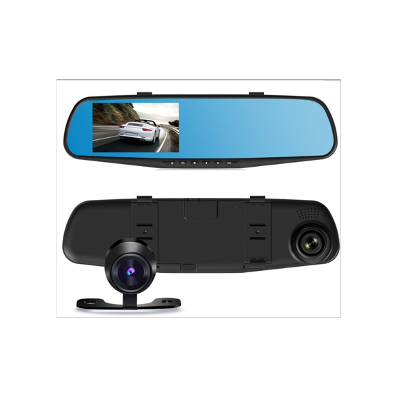Dual Lens H1688 HD 1080P 4.2 Inch Monitor Dash Cam Rearview Mirror Car Recorder Camera DVR For Vehicles Front And Rear