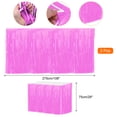 thumbnail image 2 of Uxcell 3Pcs 29x108" Light Pink Metallic Foil Fringe Tinsel Table Skirts, 2 of 7