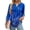 Blue Floral, variant on Womens Blouses 3/4 Sleeve V Neck Henley Shirts Dressy Casual Tops Summer Fall Fashion Clothes