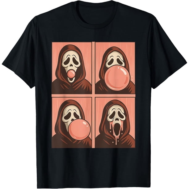Camiseta divertida de Halloween con personajes y horror