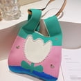 thumbnail image 4 of Bolso de mano para mujer con estampado de diseñador y degradado, bolso de punto con perlas, nuevo bolso de mano de alta calidad 2023, bolso de playa de verano, 4 of 5