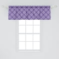 thumbnail image 2 of Ambesonne Retro Window Valance, Squares from Vectorel Stripes, 54" X 18", Blue Violet Lilac, 2 of 3