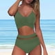 thumbnail image 1 of Augper Fashion Women's Sleeveless Solid Bikini Set Swimsuit Push-Up Padded Swimwear Swimsuit Beachwear, 1 of 5