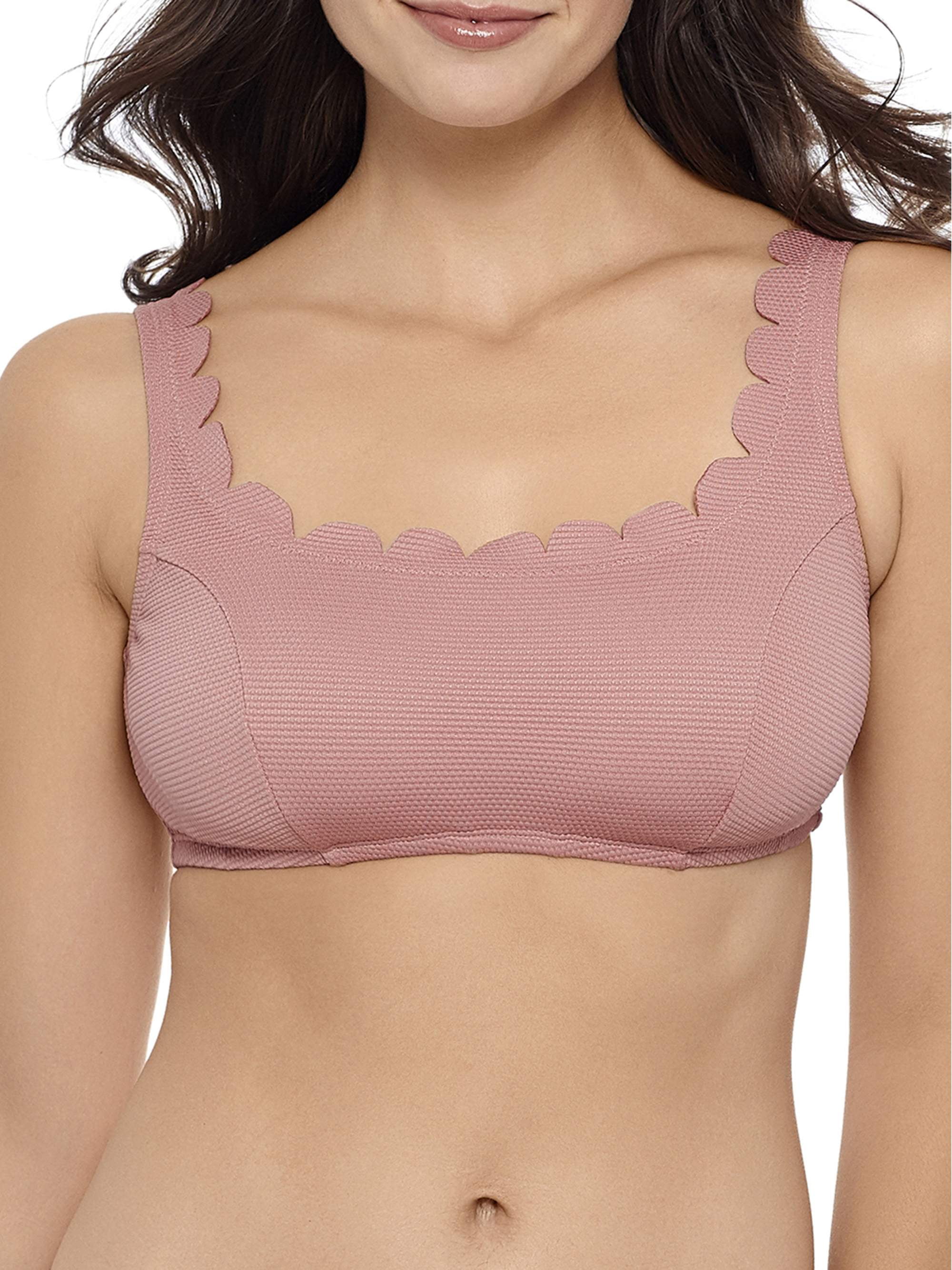 scalloped swimsuit top