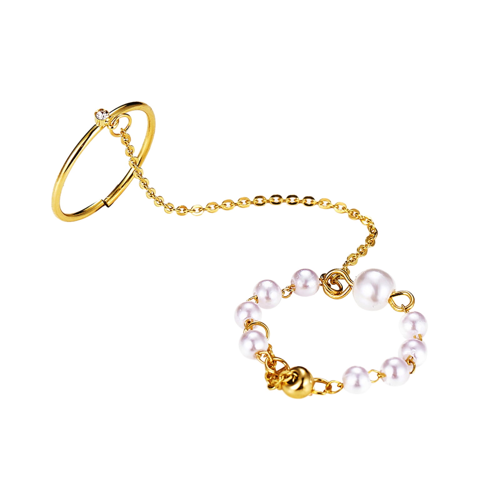 DUHGBNE Fashion Hand Chain Set Ring Bracelet Chain Tassel Bracelet