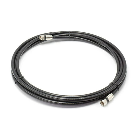 THE CIMPLE CO - 30' Feet Black : Solid Copper Center Conductor, Made in the USA : RG6 Coaxial Cable with Connectors, F81 / RF, Digital Coax for Audio/Video, CableTV, Antenna, Internet, &