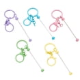 thumbnail image 2 of BELOVING 5 Pieces Beadable Keychain Bars Handmade Multicolor for Kids Valentine's Day, 2 of 10