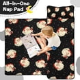 thumbnail image 4 of Black Christmas Santa Pattern Toddler Nap Mats for Kids Preschool,50"x20" Sleeping Mat Bag or Kids,Toddler Sleeping Bag,Toddler Nap Mat or Daycare, 4 of 6
