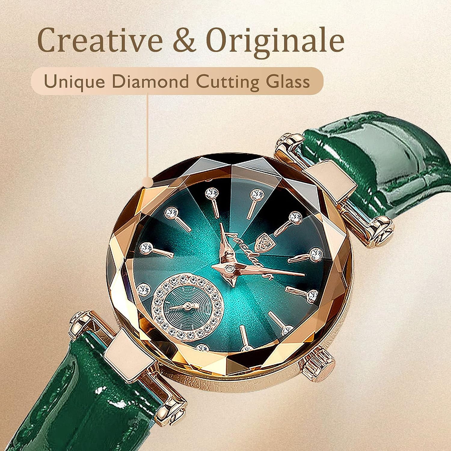 Watches for Women with Elegant Leather Strap, Fashion Analog 
