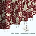 thumbnail image 6 of Colorful Christmas Striped Pattern Shower Curtain 36"x72" ,Bathroom Decorative Shower Curtains Set with 12 Hooks,Modern Waterproof Washable Shower Curtain, 6 of 6