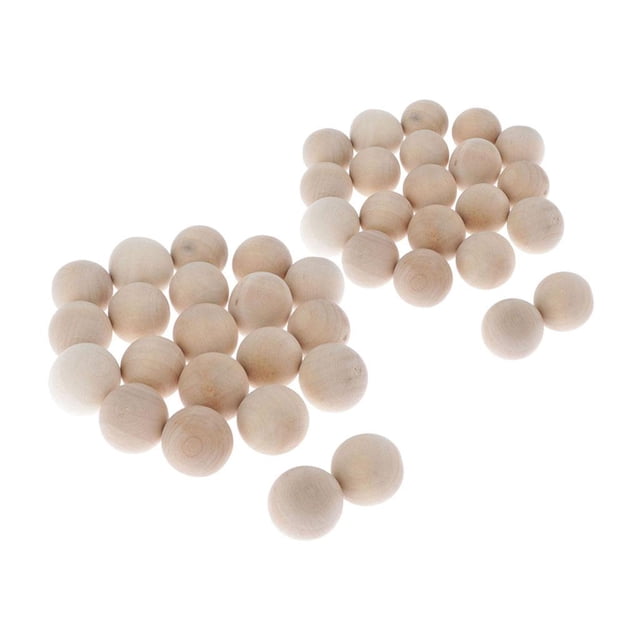 20pc 30mm Bola De Madera Bolas De Madera Natural Bolas Artesanales Para Manualidades Fabricación De Juguetes De Bricolaje Macarena Bolas de madera maciza