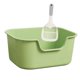 thumbnail image 2 of Bandeja de arena abierta para gatos, contenedor para gatos, inodoro para gatitos a prueba de salpicaduras. Verde, 2 of 9