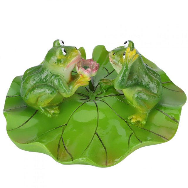 Agua flotante Artificial, hoja de loto, Rana, estanque de animales, decoración de pecera, ornamento de paisaje