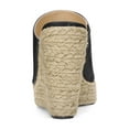 thumbnail image 3 of BLISSFUL STEP Women's Shoes Wedge Heel Open Toe Espadrille Platform Mules Black 9, 3 of 8