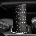 thumbnail image 3 of 20oz Multicolor Christmas Light Pattern Skinny Tumblers Stainless Steel Tumbler with Lid and Straw,Vacuum Insulated Double Wall Travel Tumbler Cups with Cleaning Brush for Coffee,Tea, 3 of 6