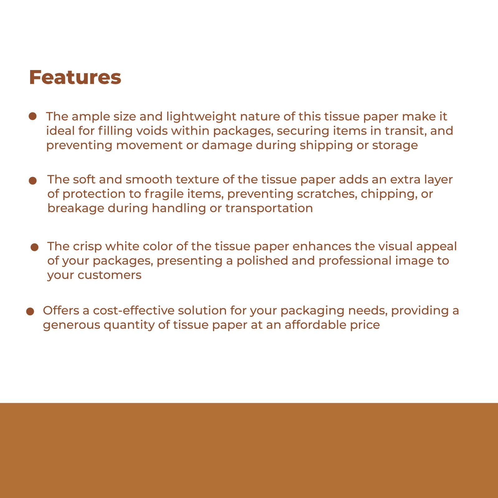 White Tissue Paper 24 x 36" #1 Premium Grade Machine Glazed 1/CS