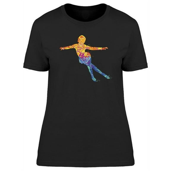 Sport Figure Skating Graphic T-Shirt Women -Image by Shutterstock, Female Small