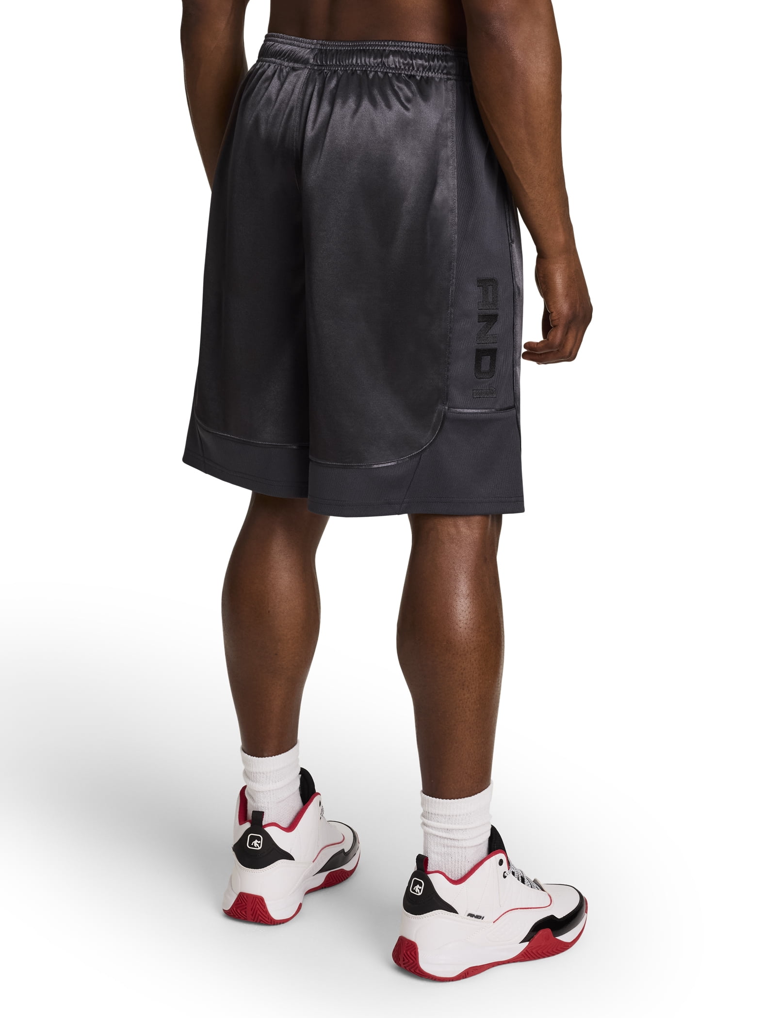 AND1 Men's and Big Men's All Court Short, 11" inseam, up to Size 5XL