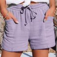 thumbnail image 4 of Women'S High Waist Tie Front Loose Wide Leg Shorts with Pockets Casual Summer Light S, 4 of 8