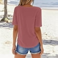 thumbnail image 3 of Fmbrln Womens Summer Basic T-shirts Fashion Casual Solid Color Short Sleeve Tops Crew Neck Blouse Trendy Tees 2025, 3 of 5