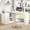 White, variant on Paasyonmate 55-76 inch Expandable l Shaped Desk with 3 Drawers and 2 Open Shelves, White