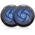 thumbnail image 1 of Altavoces marinos Pyle  4" 2 pcs 2 vías iluminadas -Negro, 1 of 3