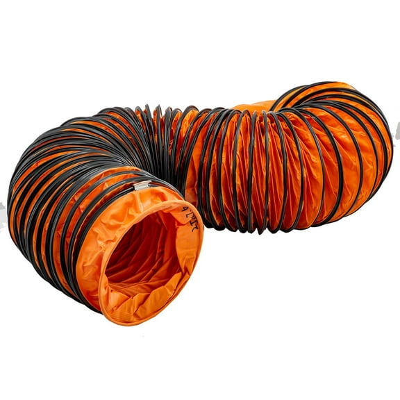 25ft Flexible PVC Ducting Hose for 10" HVAC, Exhaust Fan, Blower - Lightweight & Durable Ventilation Duct Pipe