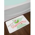 thumbnail image 2 of Minnesota Bath Mat, Greetings from Minnesota Lettering with Endemic Flower of Showy Lady's Slippers, Plush Bathroom Decor Mat with Non Slip Backing, 29.5" X 17.5", Multicolor, by Ambesonne, 2 of 2
