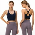 thumbnail image 3 of Sujetador deportivo sin aros de talla grande europeo y americano, estilo chaleco, fruncido, transpirable, a prueba de golpes, para fitness, yoga y deportes, 3 of 6