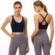 thumbnail image 3 of Sujetador deportivo sin aros de talla grande europeo y americano, estilo chaleco, fruncido, transpirable, a prueba de golpes, para fitness, yoga y deportes, 3 of 6