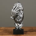 thumbnail image 4 of Figura abstracta de resina, estatua artesanal, figura abstracta silenciosa para estudio de oficina JShteea Libre de BPA, 4 of 6