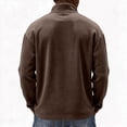 thumbnail image 5 of Men's Quarter Zip Long Sleeve Mock Neck Pullover Sweatshirt XL, 5 of 6