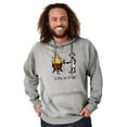 thumbnail image 3 of Burnt Burger BBQ Fire Funny Grilling Men's Big & Tall Graphic Hoodie Brisco Brands 4X, 3 of 5