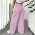 thumbnail image 4 of BLOCLOALO Dress Pants Baggy Pants Womens Casual Wide Leg Dress Pants High Waist Tailored Down Trousers with Pockets Wide Leg Pants Palazzo Pants Comfortable Pants Purple Xxl, 4 of 8