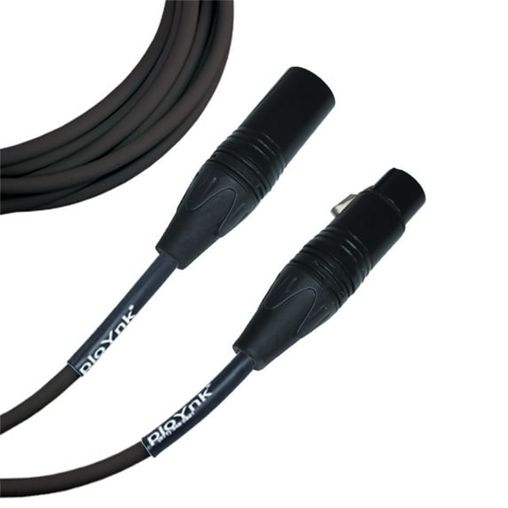 Black Male To Female XLR Microphone Cable - 4 Ft Long
