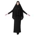 thumbnail image 3 of Gamivast Islamic Clothing for Women Long Overhead Hijab & Skirt Prayer Sets Solid Soft Modest Abaya Jilbab Ramadan Eid Namaz Middle East Robe 2 Piece Sets, 3 of 8