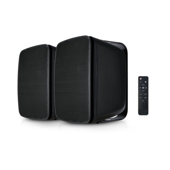 SOUND PRO SPS-1000-BK Dual Bluetooth Indoor & Outdoor Loudspeaker Pair, Black