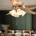 thumbnail image 6 of 2Pcs Crystal Fan Pull Diamond Drop Vintage Pull Chain Ceiling Pull Chain Extender with Connector, 6 of 6