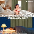 thumbnail image 4 of Superior Blackout Solid Light Filtering Grommet Curtain Panel Set, 70"X 84", Olive Green, 4 of 11