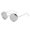 Silver Frame Mercury Sheet, variant on Retro Round Sunglasses Crystal Lens Double Beam Metal Frame Fashion Eyewear For Men And Women Gold And Silver Glasses
