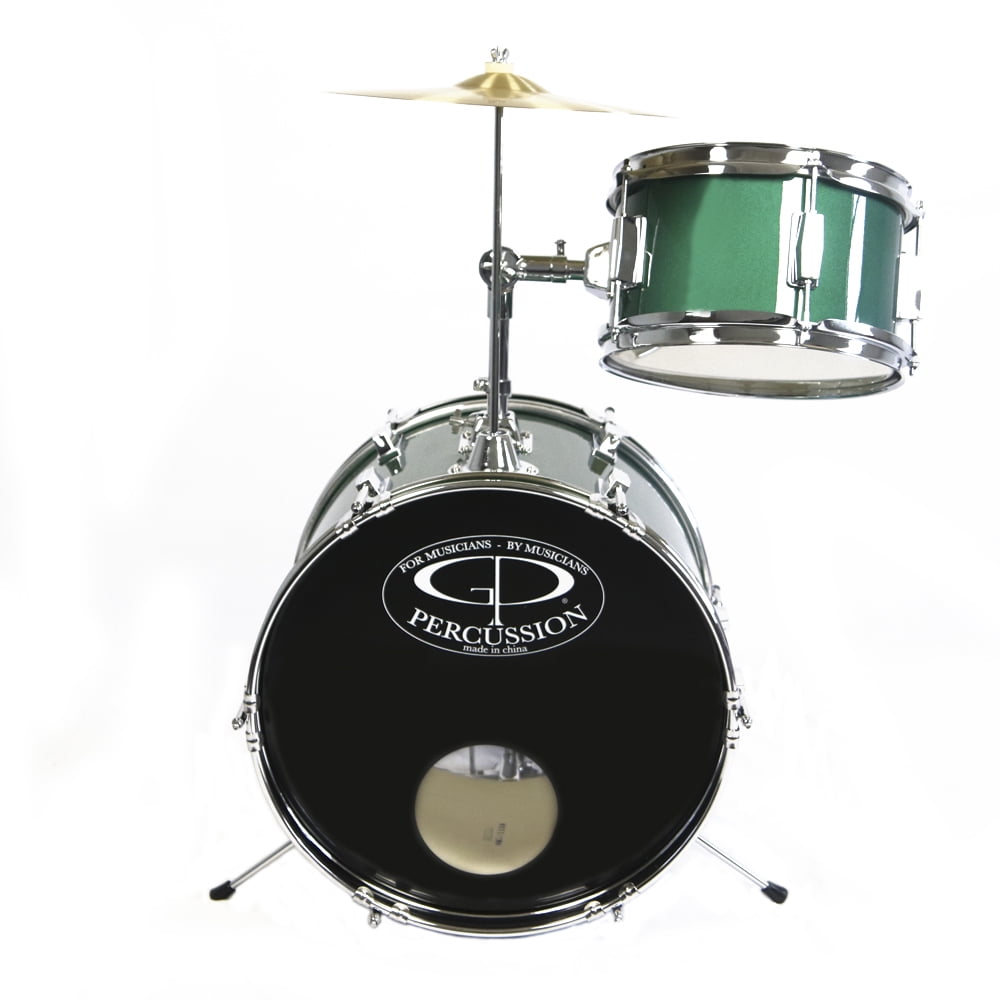 GP Percussion GP50BL Complete Junior Drum Set Blue 3 Piece