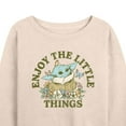 thumbnail image 3 of Star Wars - The Mandalorian Enjoy The Little Things  - Wo Men's French Terry Long Sleeve Pullover, 3 of 5