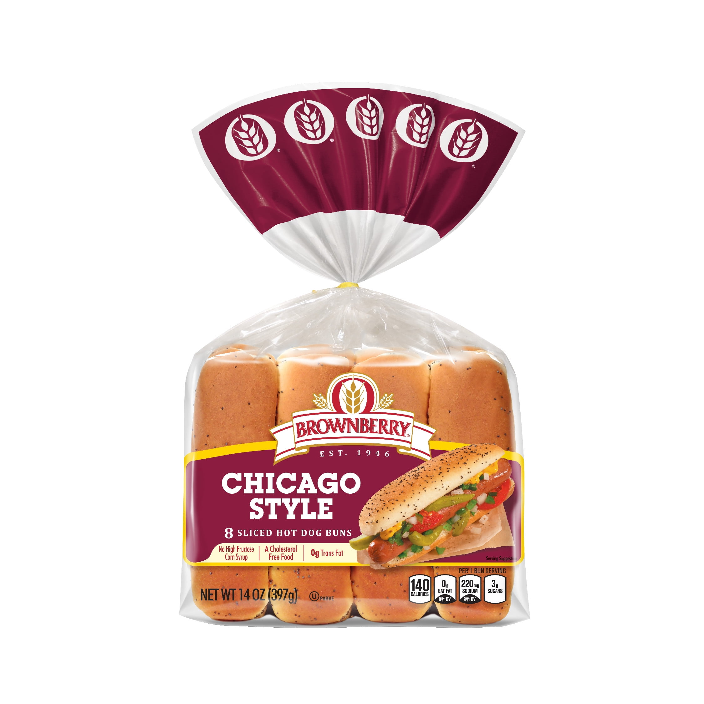 Brownberry Chicago Style Hot Dog Buns 8 count