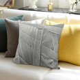 thumbnail image 3 of BANET Decorative Plush Velvet Throw Pillow Covers Sofa Accent Couch Pillows  for Bed Living Room Square Pillow Cases Silver Grey Gray White, 3 of 5