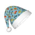 thumbnail image 2 of Fuzoiu Artoon Transport Print Santa Hat Christmas Hat for kids,Santa Hats with Pompom, Unisex Xmas Holiday Hat for Christmas New Year Festive Party Supplies, 2 of 6